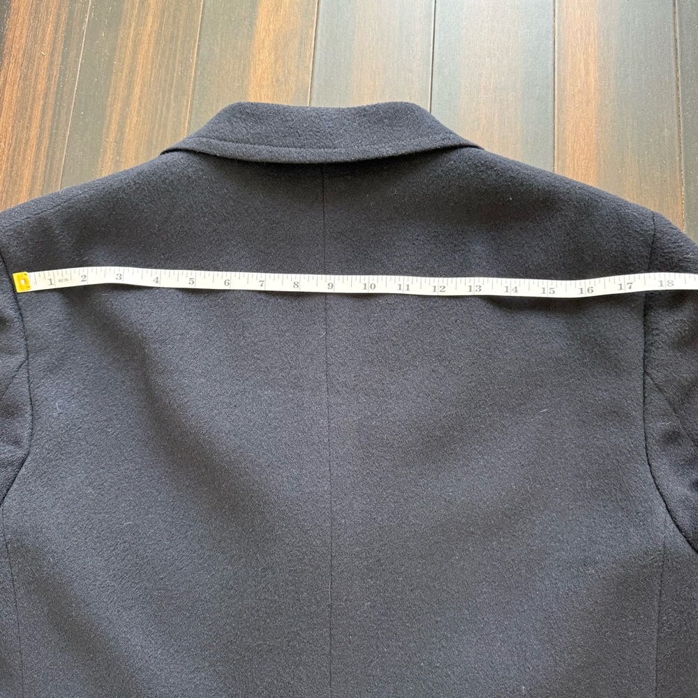 Vintage 100% Wool Long Black Overcoat – Warm & Classic 90’s - Picture 10 of 12